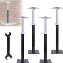 Adjustable House Floor Jacks, 4 PCS Post Floor Joist Jacks for Leveling, 11" - 16.5" Height Adjust Range, Telescoping Screw Jacks for Temporary Support - 11000 lbs Max Load Capacity (Each)