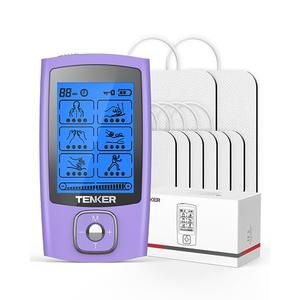 TENKER TENS Unit Muscle Stimulator, 24 Modes TENS EMS Machine for Pain Relief Therapy/Pain Management, Rechargeable Electronic Pulse Massager with 2"x2" and 2"x4" TENS Unit Electrode Pads