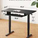 ErGear Electric Standing Desk with Keyboard Tray, 44x24 Inches Adjustable Height Sit Stand Up Desk, Home Office Desk Computer Workstation, Black