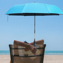 Beach Chair Umbrella with Clamp, Portable Clip on Umbrella for Outdoor Chairs, Adjustable UPF50+ Sun Shade Umbrellas for Beach Patio Travel Camping Wheelchair Golf Cart, Small 40inch with Storage Bag