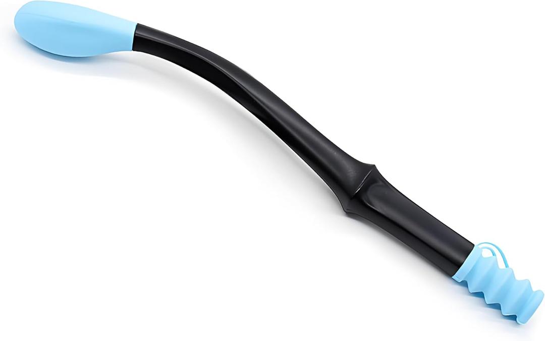 ANNND Bottom Buddy Wiping Aid  Upgraded Toilet Tissue Aids Wand for Wiping Bottom, 15.6" Long for Elderly, Overweight, Pregnant, and Limited Mobility, Blue