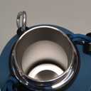 Swigina [2-IN-1 LID] 64 oz Insulated Water Bottle with Silicone Boot (48hrs Cold/24hrs Hot) - DIY Stickers, Leakproof, BPA Free, Half Gallon (Cyan Black)