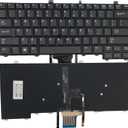 Laptop Replacement US Layout with Backlit with Pointer Keyboard for Dell Latitude E7440 E7240 E7420 Black