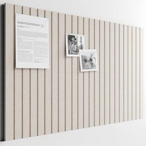 Bumusty Large Cork Board Alternative-36 x24 Felt Bulletin Board Tiles, with 30 Pushpins, 40 Adhesive Tabs, 6-Pack Slat Wall Paneling, Cork Boards for Office Push Pin Board Felt Board-Oatmeal