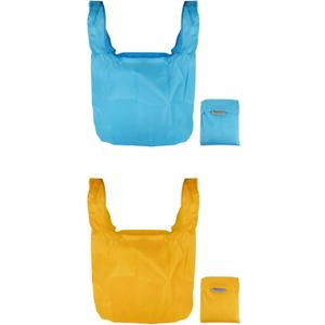 Yeetandoo Eco Friendly Grocery Shopping Bags-Large, Durable, Reusable and Foldable - Replace Paper and Plastic with These Strong Polyester Totes That Transform into Carry Pouch for Easy Storage (2)