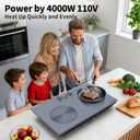 GIHETKUT 2 burner Induction cooktop,110V 4000W induction hot plate with Brushed Panel,Knob Control,9 Power Levels, Kids Lock & Timer,LED touch control 2 burner induction cooker