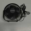 Gaiatop USB Desk Fan, 3 Speeds Strong Airflow, 5.5 Inch Portable 90 Rotate Quiet Cooling, Small Personal Table Fans for Bedroom Home Office Travel Black