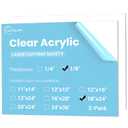 CALPALMY (2-Pack) 18x24 Inch Clear Acrylic Sheet - 1/8 Inch Thick Acrylic Plexiglass Panel for Laser Cutting, DIY Crafts, Signage, and Engraving Projects
