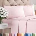 Cal King Size 4 Piece Sheet Set - Comfy Breathable & Cooling Sheets - Hotel Luxury Bed Sheets for Women & Men - Deep Pockets, Easy-Fit, Soft & Wrinkle Free Sheets - Lavender Pink Oeko-Tex Bed Sheets