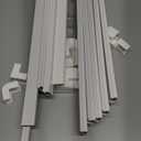 Delamu Cord Hider, 157in Wire Covers for Cords on Wall, Premium Cable Hider Cord Covers for Wires, Cable Management Wire Hiders for TV, Cable Raceway Kit, W0.95 H0.55in, White