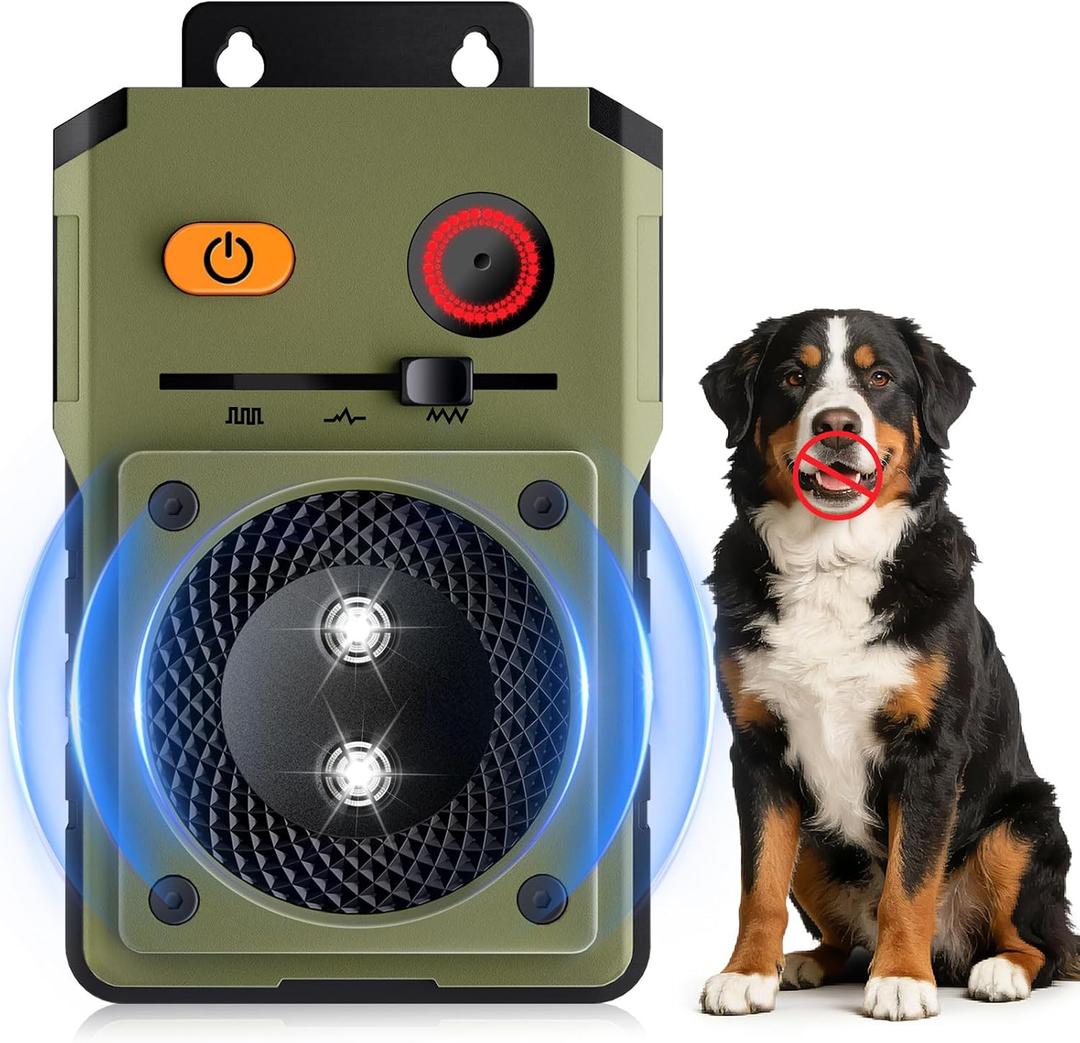 WubbaNub Anti Barking Devices, Auto Barking Control Devices with 3 Modes, Ultrasonic Dog Bark Box Barking Deterrent Devices, 50Ft Effective Rechargeable Ultrasonic Dog Control Devices