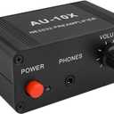 AU-10X NE5532 Audio Signal Preamplifier Headphone AMP Board Gain 20Db 3.5MM Volume Control Tone DC 12V
