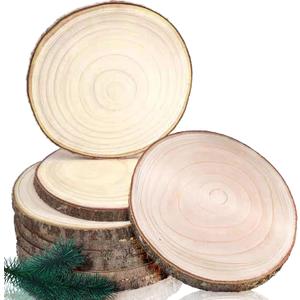 Wood Slices,Wood Slices for Centerpieces Table Decorations,Unfinished Rounds Wood for Crafts,Wood Slice for Rustic Wedding Decoration Projects, Natural Paulownia Wooden Slabs(9-10 inch 10 Pcs)
