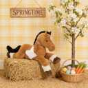 MaoGoLan Large Horse Stuffed Animal, Big Horse Plush Toy for Girl Boy, Ridable Stuffy Pony for Kid, Stuffed Pony Plush Pillow for Baby Shower, Mother's Day Birthday Gifts, Party Favor Decor, 47 inches