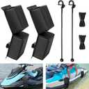 MDSTOP PWC Fender Bumper, Boat Fenders Bumpers with 2 Elastic Cords, 2 Boat Dock Rope, for Jet Ski Dock Fenders Boat Bumpers, 14x6x3.2inch (Black)