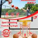 Rotatable Basketball Return Attachment: Heavy Duty Basketball Rebounder with Stable Large Hooks Set for 14"-18" Rim Baskets - Training Accessories for Shooting Practice Outdoor & Indoor