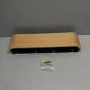 Basic Wooden Wall Mount Coat Rack with Shelf and Integrated Hooks Sturdy Build for Jackets Bags Umbrellas Storage Permanent Clothes Rack, 17 inches, 4 Hooks