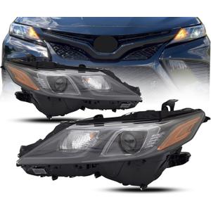Replacement For Toyota Camry Headlight Assembly 2018-2024 TRD, 2020-2024 XSE, 2021-2024 SE North America Built with LED Bulb Right & Left Side DOT/SAE, TO2503299, TO2502299