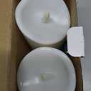 Homemory 6"x3" Outdoor Waterproof Flameless Candles, LED Candles, Battery Operated Candles with Remote and Timers, Electric Fake Plastic Pillar Candles, Ivory White, Set of 2