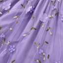 Toddler Baby Girls Tulle Tutu Dress Ruffle Short Sleeve Fluffy Dresses Cute Summer Sundress for Party Beach Casual (Purple)