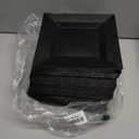 Party Essentials Party Supplies Disposable Classic Square Plastic Plates For Wedding/All Occasions, 6.5", 70-Count, Black