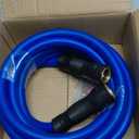 5/8" Female to Female Hot/Cold Water Leader Hose 3ft, -50 to 190 Flexible,Burst 600 Psi 3/4" Brass Fittings with Swivel Grip Handle for Outdoor,Yard, Farm, Blue