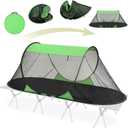 1 Pcs Pop up Mosquito Tent for Camping Instant Netting Screen Foldable Pop Tent with Ground Pin Waterproof Insect Bug Net for Outdoor Hiking Summer (86.61 x 41.34 x 35.43 Inches,Green)