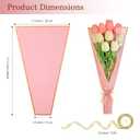 150 PCS Flower Bouquet Bags, 17x 11 Inch Plastic Floral Wraps Sleeves for Bouquets, Flower Packaging Bags for Florist Supplies Flower Bar Wedding Birthday Mothers Day
