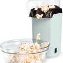 Hot Air Popcorn Popper, Healthy and Delicious Popcorn in Minutes, Fast and Easy-to-Use, Built-In Measuring Cup and Butter Warmer, 8 Cups, Aqua