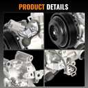 198310 Air Conditioner AC Compressor with Clutch Compatible with Toyota RAV4 2.5L L4 2013 2014 2015 2016 2017 2018 Replace CO29184C 8832042140 197310 8832042150