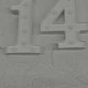 Pooqla Decorative Led Light Up Number Letters, White Plastic Marquee Number Lights Sign for 14th Birthday Party Wedding Decor Battery Operated Number (14)