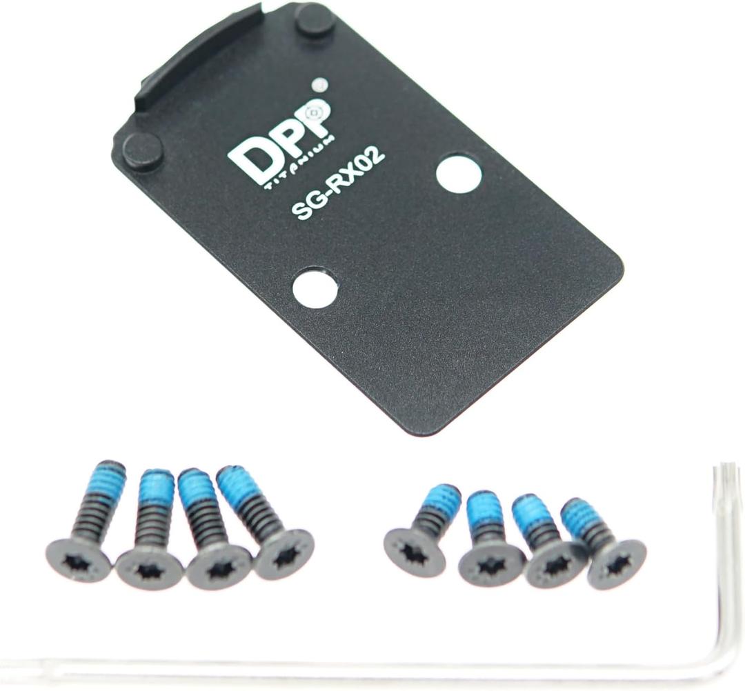 DPP Titanium Adapter Plate Compatible with SIG P320 with Romeo 1 Pro Optic Ready Cut and Holosun 407C/507C/508T Trijicon RMR/SRO