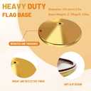 Indoor Flag Pole Kit with Weighted & Thickened Base 6-8FT,Aluminum Commercial Indoor Flagpole for Office School City Hall,Heavy Duty Indoor Telescoping Flag Pole,Golden 1 Pack