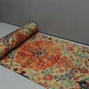 Boho Style Kitchen Mats for Floor Set of 2 Pieces Bohemian Floral Medallion Country Vintage Kitchen Rugs and Mats Non Skid Washable Kitchen Floor Mat(17" Wx30 L+17" Wx 47" L)