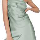 HYPERFIRE Women's Elegant Strapless Tube Cut Out Back Mini Dress Summer Cocktail Dresses (Light Green, XS)
