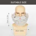 Yan Dream Short Curly Wizard Beard Men Full Fake Beard and Mustache Cosplay Costume Facial Hair