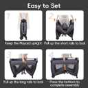 Pamo Babe Pack and Play with Bassinet Baby Playpen Foldable Playard with Changing Table Portable 4 in 1 Baby Playard