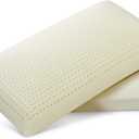 100% Natural Talalay Latex Pillow, Luxury Support Sleeping Bed Pillow for Side, Back, and Stomach Sleepers, Latex Foam Pillow, Removable Breathable Cotton Cover (1, King (Low Loft))