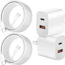 Dual Port A/C Charger for iPhone 17 16 15,Double USB A/C Charger Fast Charging Block,2Pack Quick USB C Chargers Fasr Charging 6FT Type C Cable for iPhone 17/17 Pro Max/17 Air/16 Pro/16e/15 Plus/15 Pro