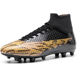 DREAM PAIRS Men's Soccer Cleats Lightweight Football Cleats Professional Training High-top Soccer Shoes