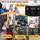 Pet Carrier for Small Pet, Cat Dog Carrier for Car Soft Sided Dog Rolling Crate Cat Travel Bag
