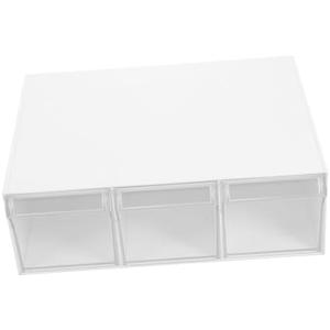 1Set Desktop Storage Organizer Transparent Multi Compartment Storage Box for Office Supplies Stylish Drawer Storage for Neat Organization and Easy