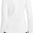 baleaf Women's Thermal Tops Long Sleeve Fleece Running Shirts Thumbhole Cold Weather Winter Gear Workout Base Layer (Large, White)