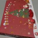 XmasExp Christmas Tree Collar, 33.5 inch Sequin Tree Skirt Stand Base Cover for Home Decor, Large Size 6 Piece, Red