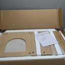 31.5" Oak Cat Litter Box Enclosure Furniture, Large Decorative Hidden Litter Box Cabinet, Fluted Modern Bohemia Kitty End Table for Living Rooms, Entryways, or Bedrooms (Natural)