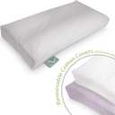 Sleep Yoga Back Sleepers & Side Sleepers, Ergonomically Designed Down Alternative Between & Under Pillow for Knee Support, Hypoallergenic & Washable, 26" x 13" x 3"/One Size White
