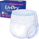 LivDry Adult Incontinence Underwear, Extra Absorbency with Overnight Comfort Bundle - Extra Large, Bag