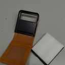 CCSamll for Samsung Galaxy Z Flip 4 Wallet Case with Card Holder, Business Style Premium Leather for Women Men Protective Phone Case Cover for Samsung Galaxy Z Flip4 5G DK Brown