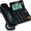 AT&T CL2940 Corded Phone with Speakerphone, Extra-Large Tilt Display/Buttons, Caller ID/Call Waiting and Audio Assist, Black (Pack of 1)