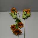 3 Pcs Sunflowers Artificial Flowers with Long Stems Silk Fake Large Sunflowers Decor Faux Sunflower Bouquet Floral Arrangement for Outdoor Indoor Summer Fall Wedding Party Table Centerpieces (Golden)